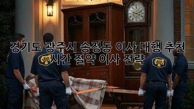 경기도 광주시 송정동 이사 대행 추천: 시간 절약 이사 전략